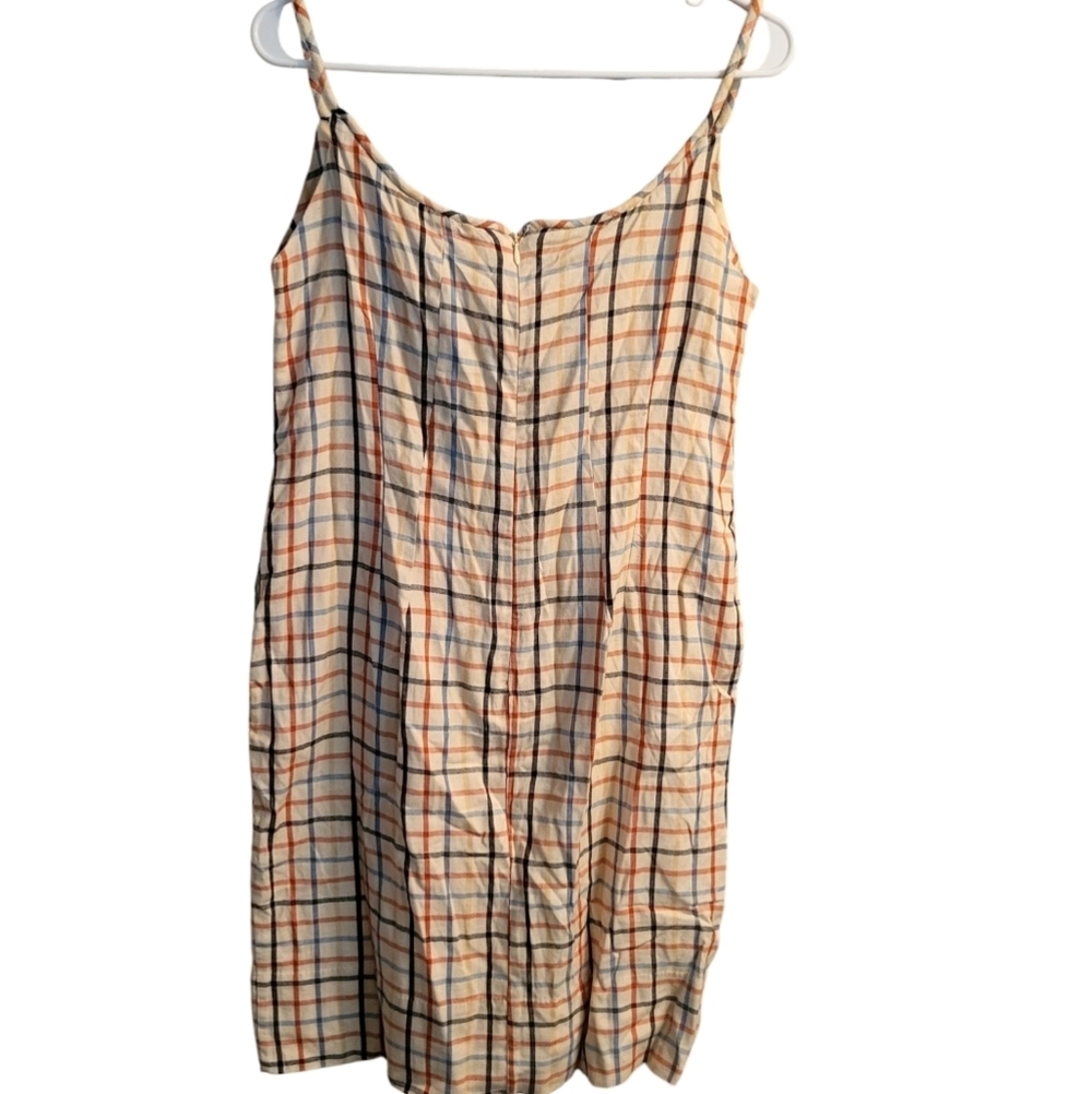 🩷 3/$15 Gretchen Scott Designs Plaid Spaghetti Strap Dress, Medium, NWT